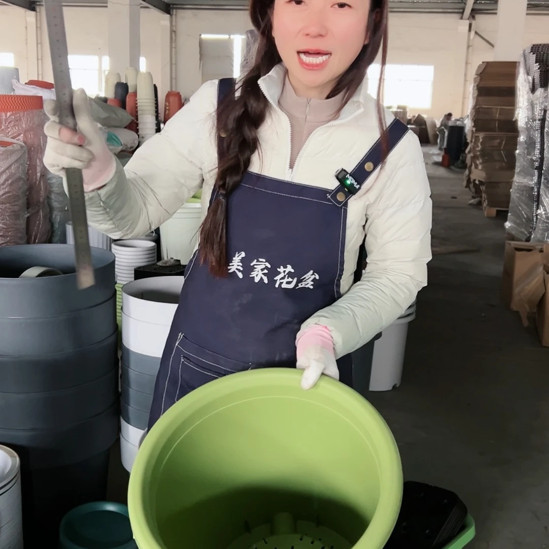 树脂四季盆8#果绿色5个无托