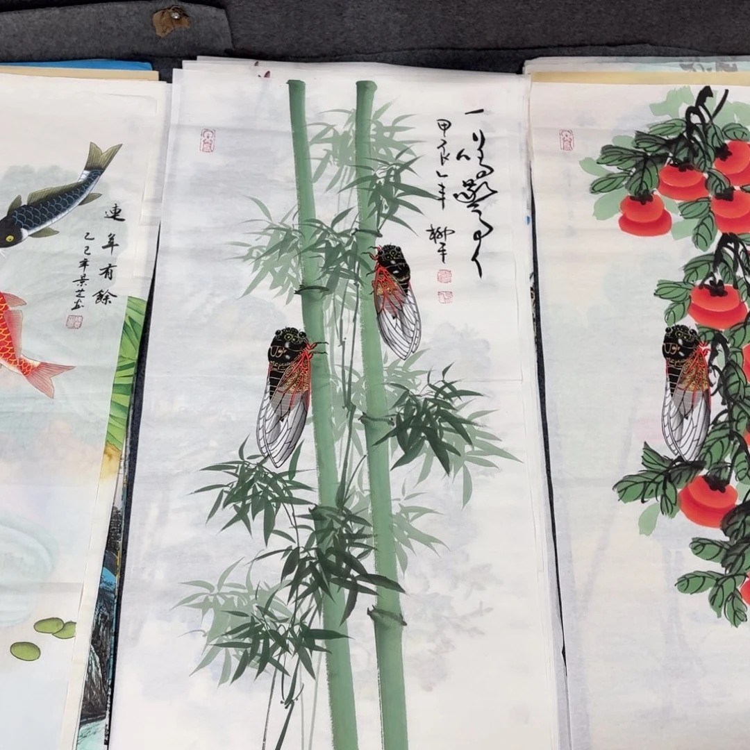 国画100×50一鸣惊人手绘画画画