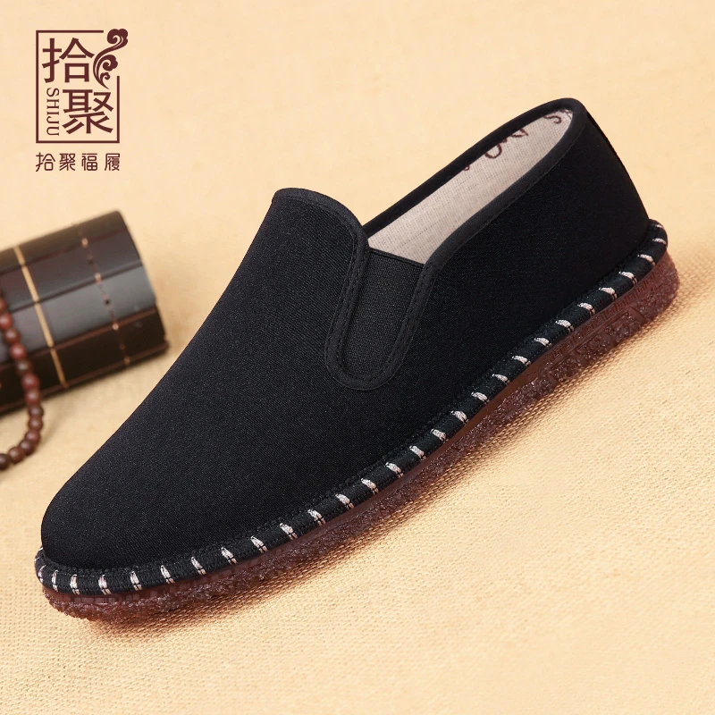 老北京布鞋男款2025秋季新款防滑耐磨轻便透气爸爸休闲鞋中年男鞋