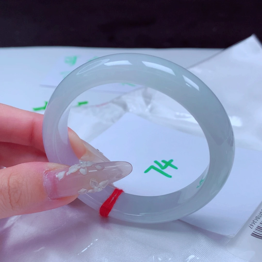 未镶嵌手镯翡翠天然缅甸翡翠A货手镯 贵妃74号