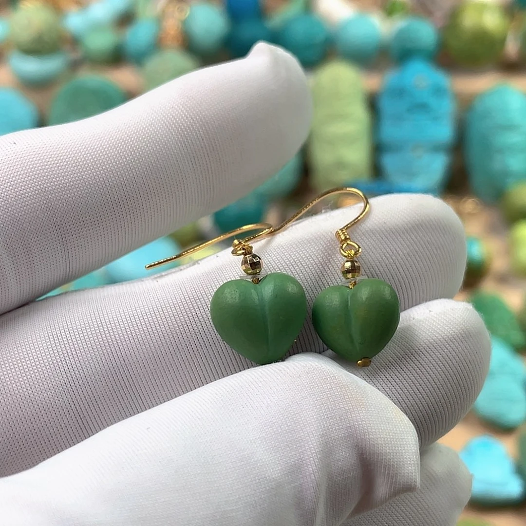 绿松石18K金镶嵌珠宝奇石