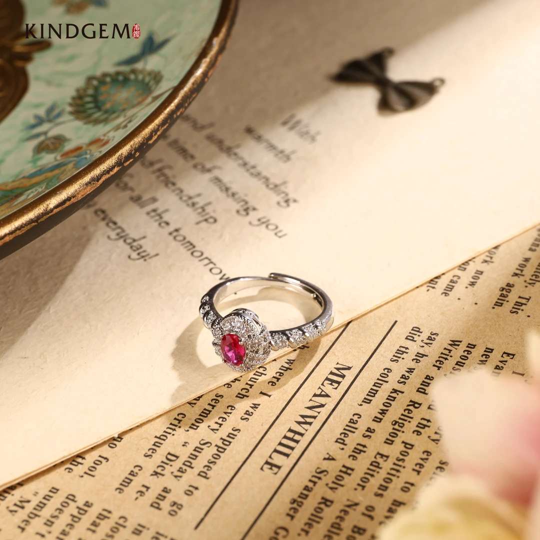 KindGem   BJ53XQEC-28432时尚简约百搭高级感气质戒指