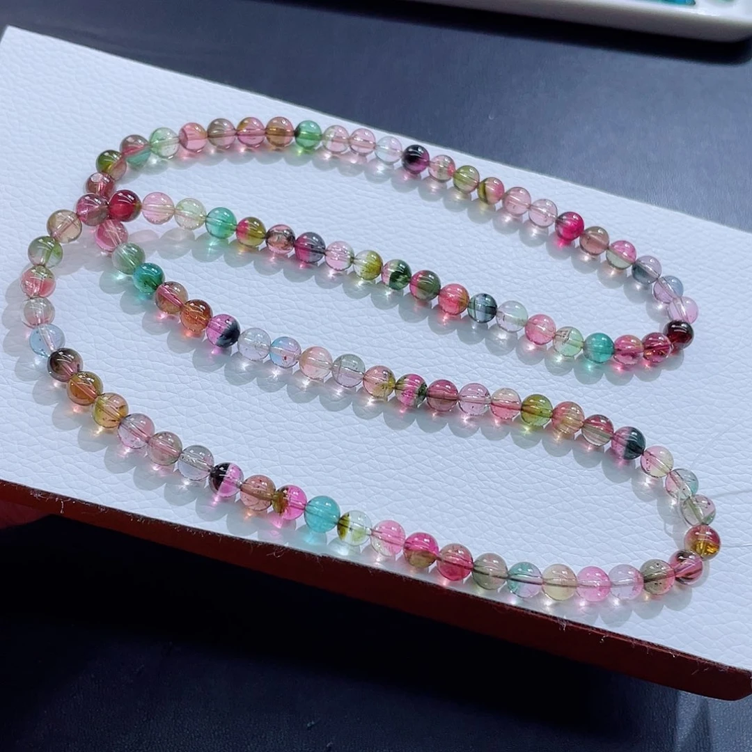 手链碧玺未镶嵌6.2mm左右