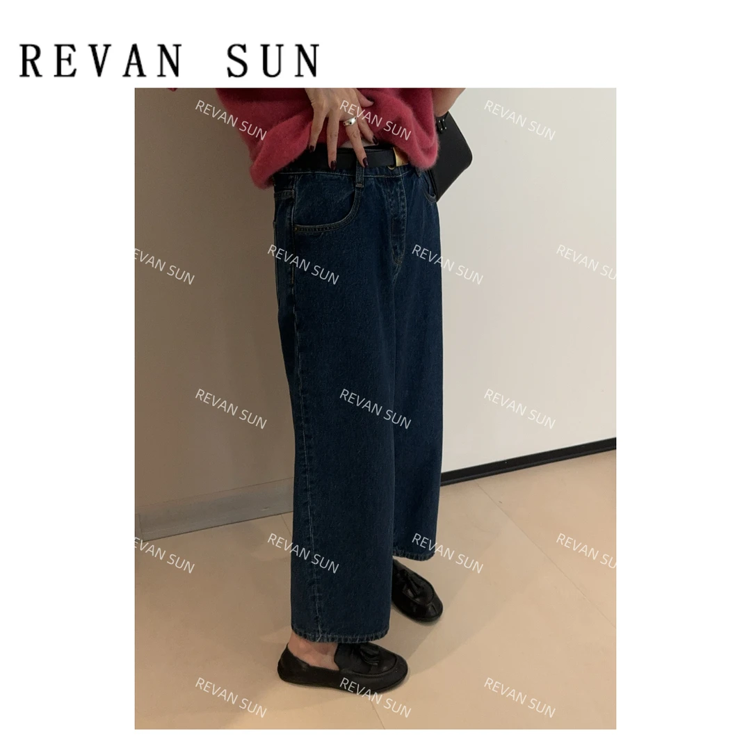 ［REVAN SUN］-大骨架穿搭 牛仔九分裤67113