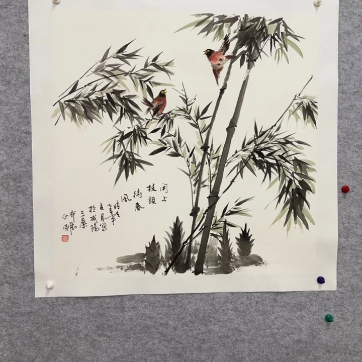 国画花鸟等多种鸟类的