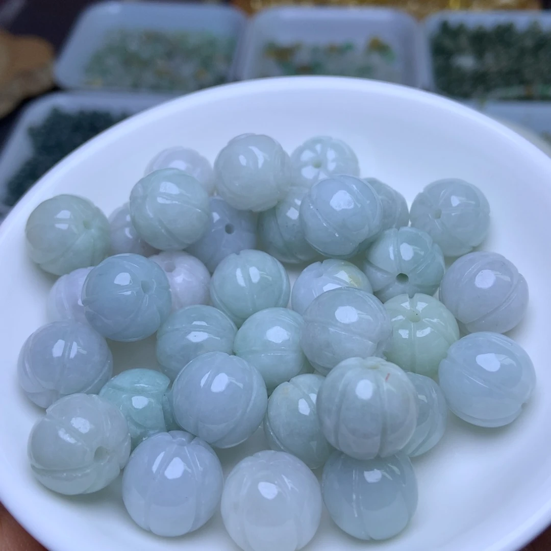 散珠翡翠卡12.6南瓜珠10个