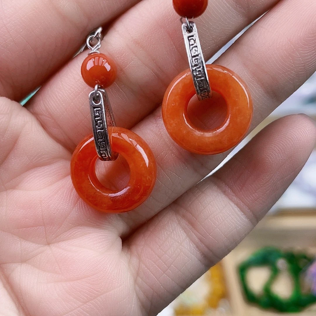 翡翠未镶嵌手链耳坠