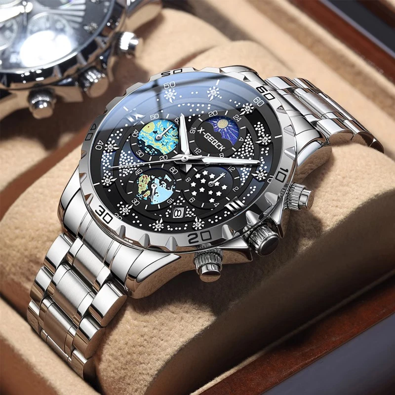 新款瑞士手表男款非机械表全自动表防水送男朋友男士高级感石英表