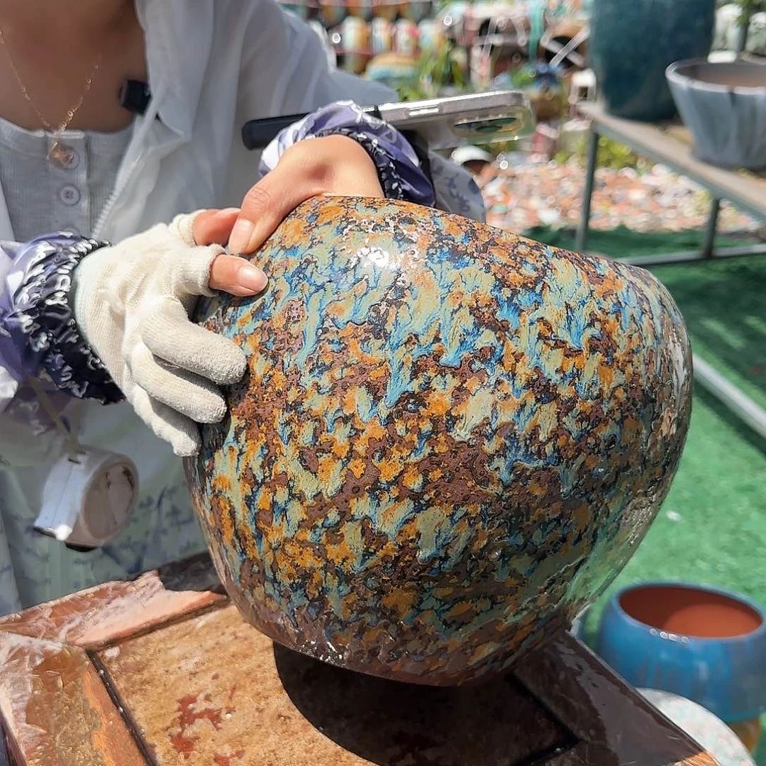 紫砂花盆王嫂花盆0709-216高23口21