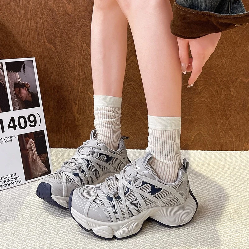 C305运动老爹鞋增高厚底2025爆款软底百搭休闲透气