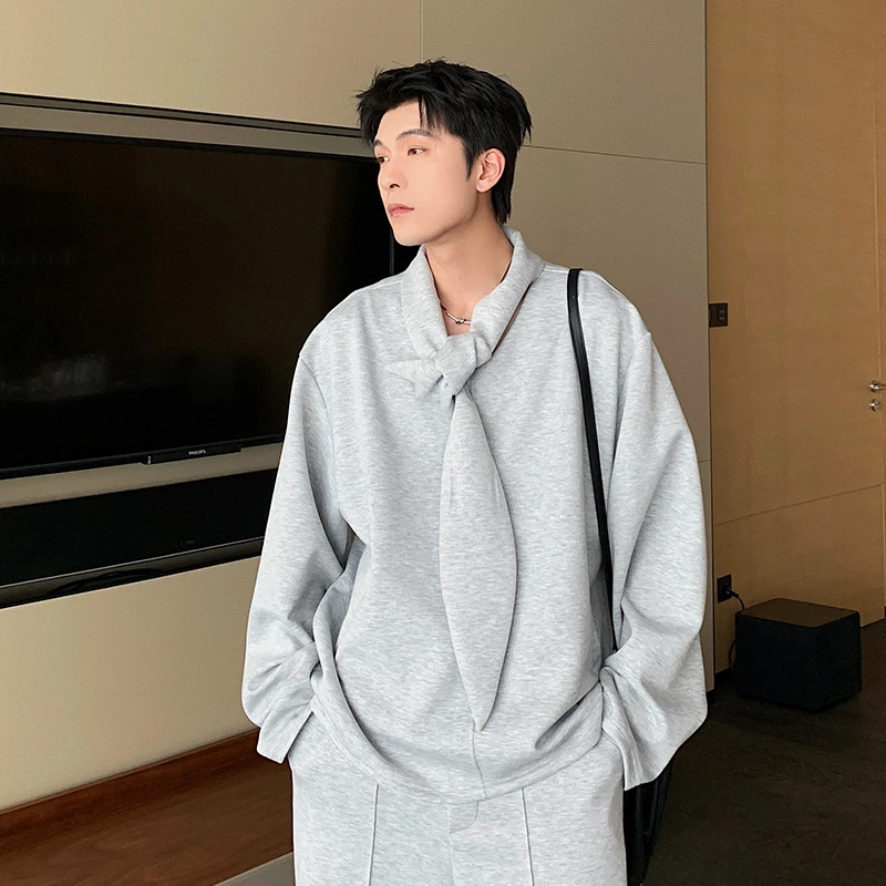 一轩轩轩【璀璨春日】春秋V领卫衣长袖T恤韩版休闲运动套装25WY0569