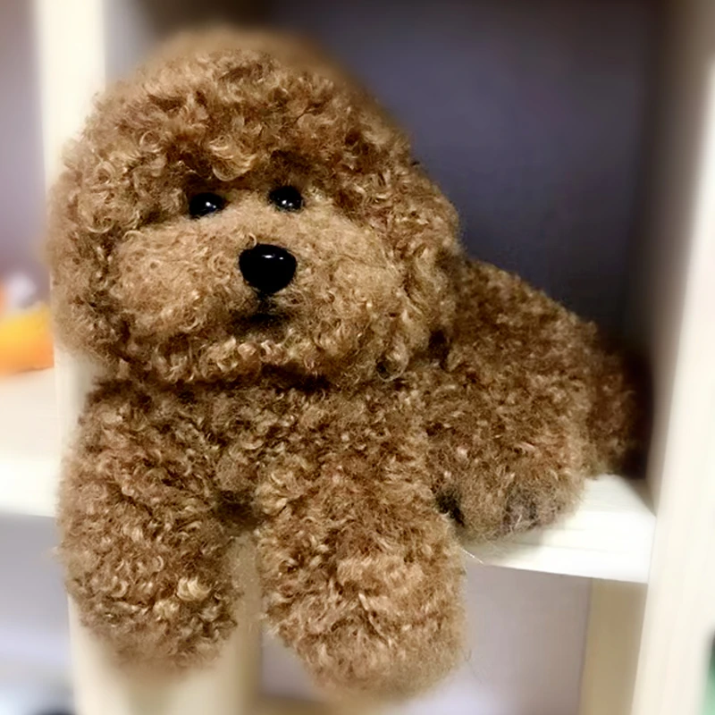 手工仿真羊毛植毛捏捏乐羊毛毡泰迪狗解压玩具手工玩偶可订制