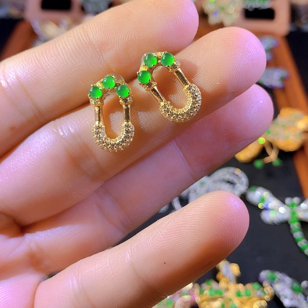 翡翠银S925镶嵌颈饰天然翡翠