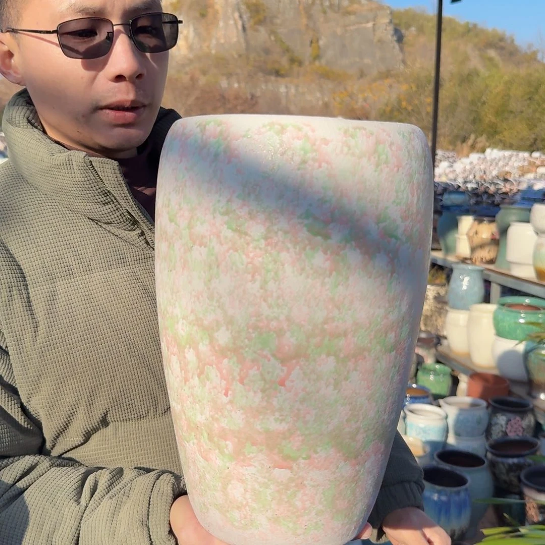 紫砂花盆口19高34（一个窝口彩色