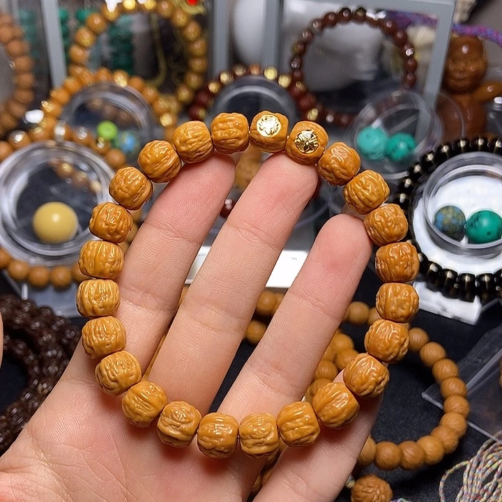 猴头核桃吊坠双标金蟾蛤蟆头10mm左右