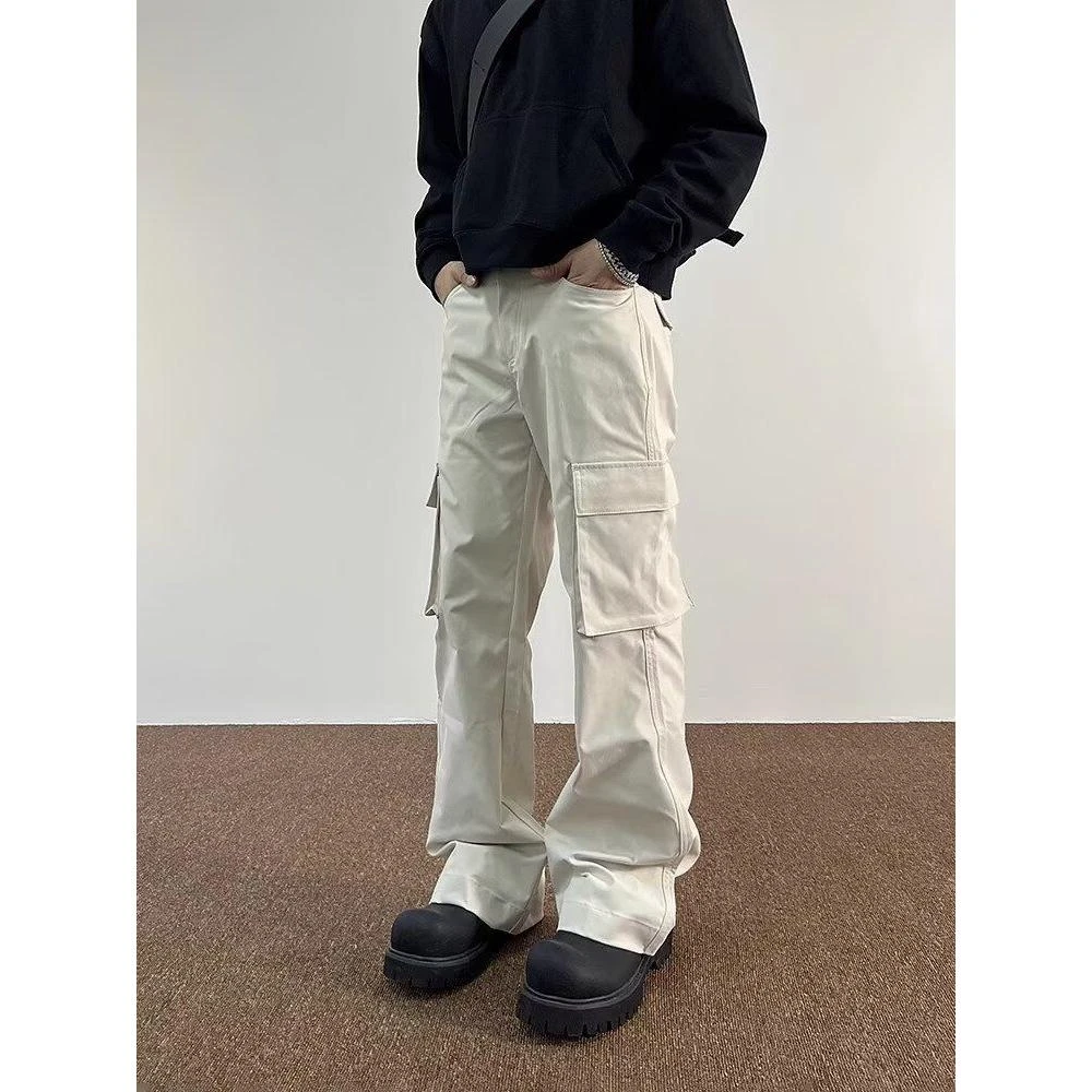 OREETA丨复古显瘦设计感微喇美式工装裤秋季宽松百搭高街工装裤潮