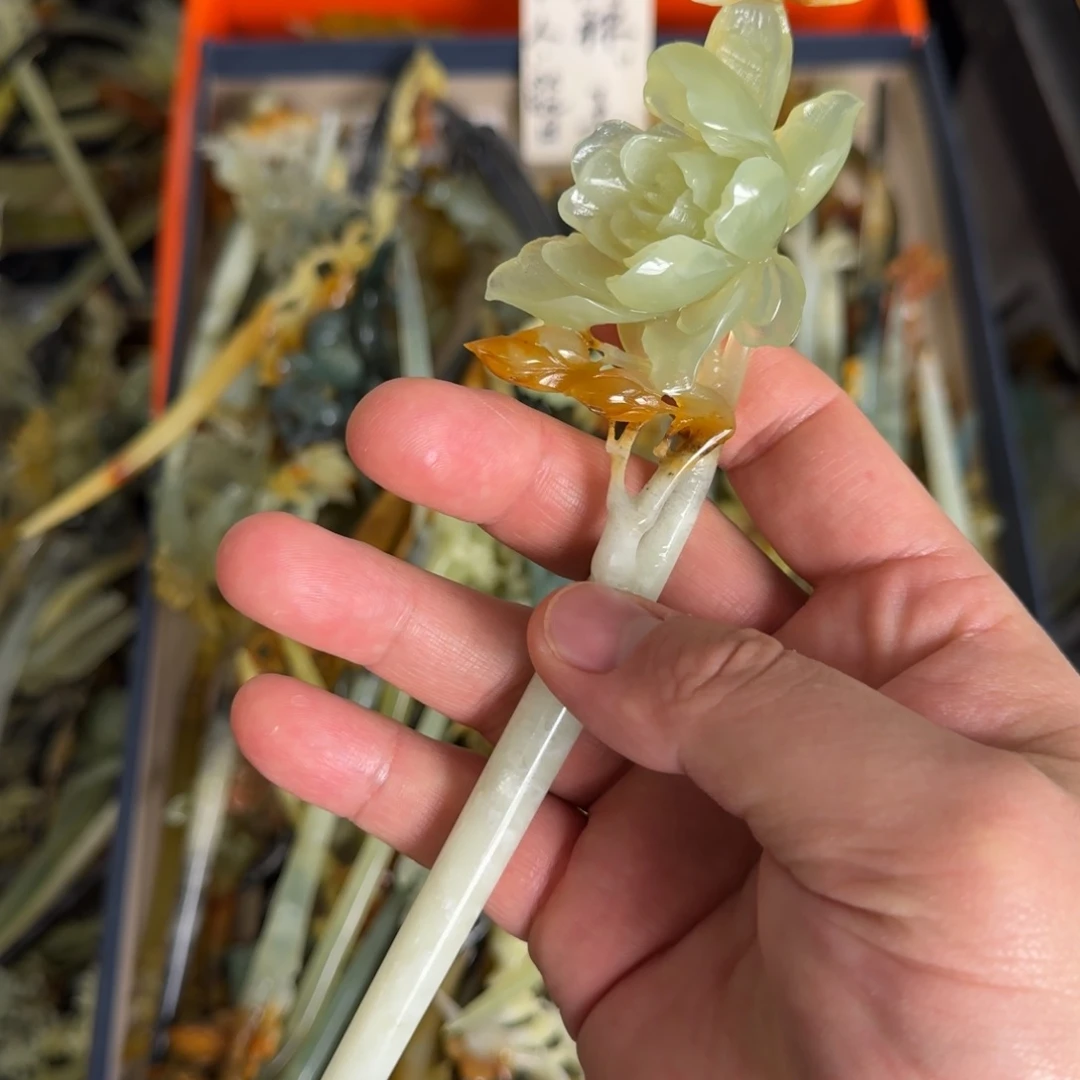 岫玉发饰未镶嵌明君玉簪贼拉好看