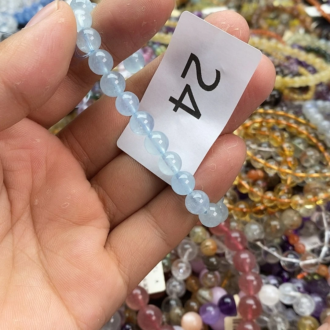 海蓝宝石手链未镶嵌手链