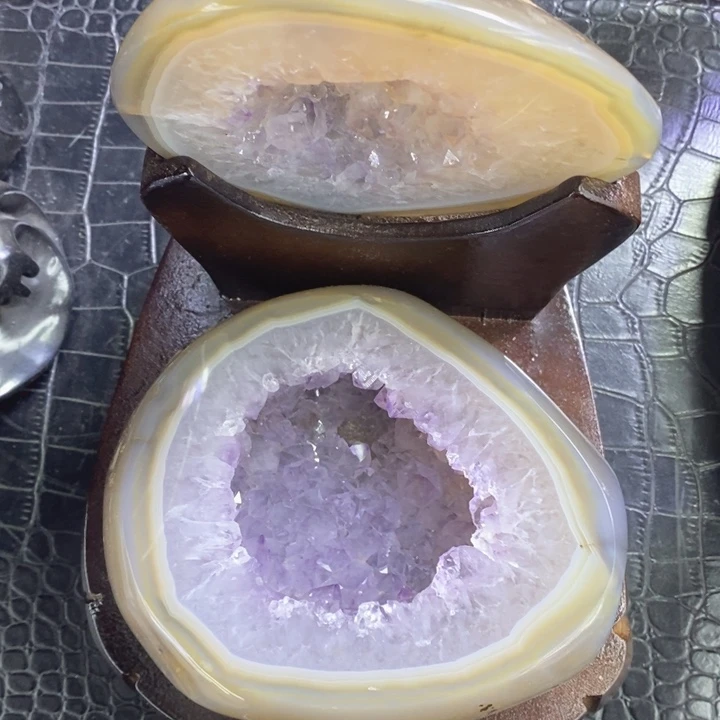 未镶嵌珠宝半成品紫晶紫晶盆