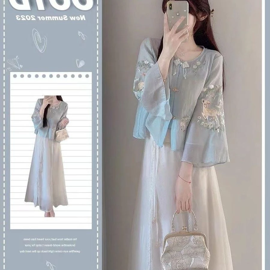 洋气衣服女甜美可爱风格新中式ol连衣裙子国风高级感千金清冷感贵