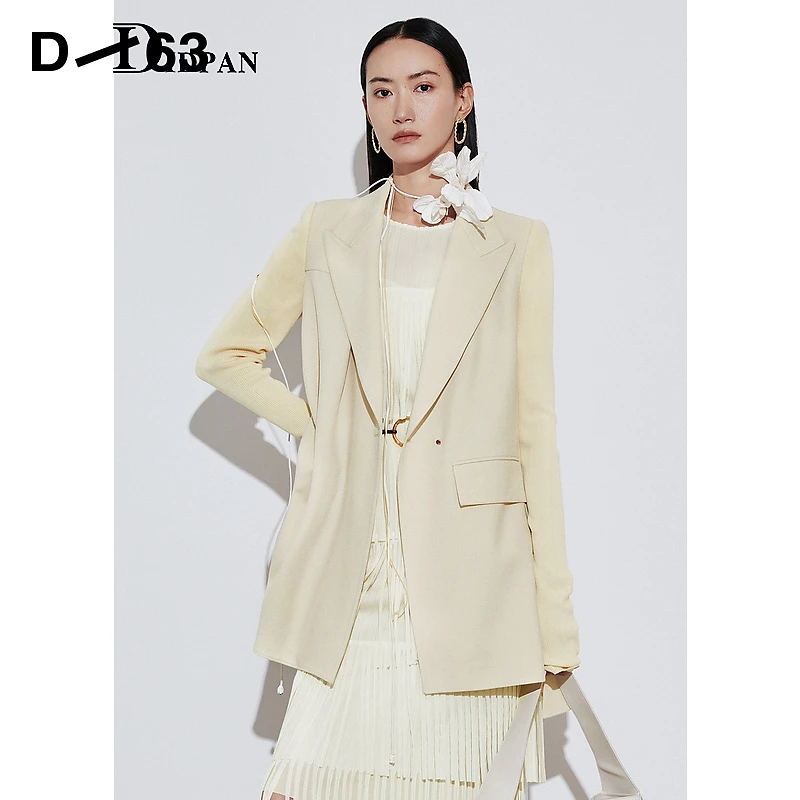 IDPAN/IDPAN香风开衫气质白色针织短款时尚休闲修身外套2E1W68041