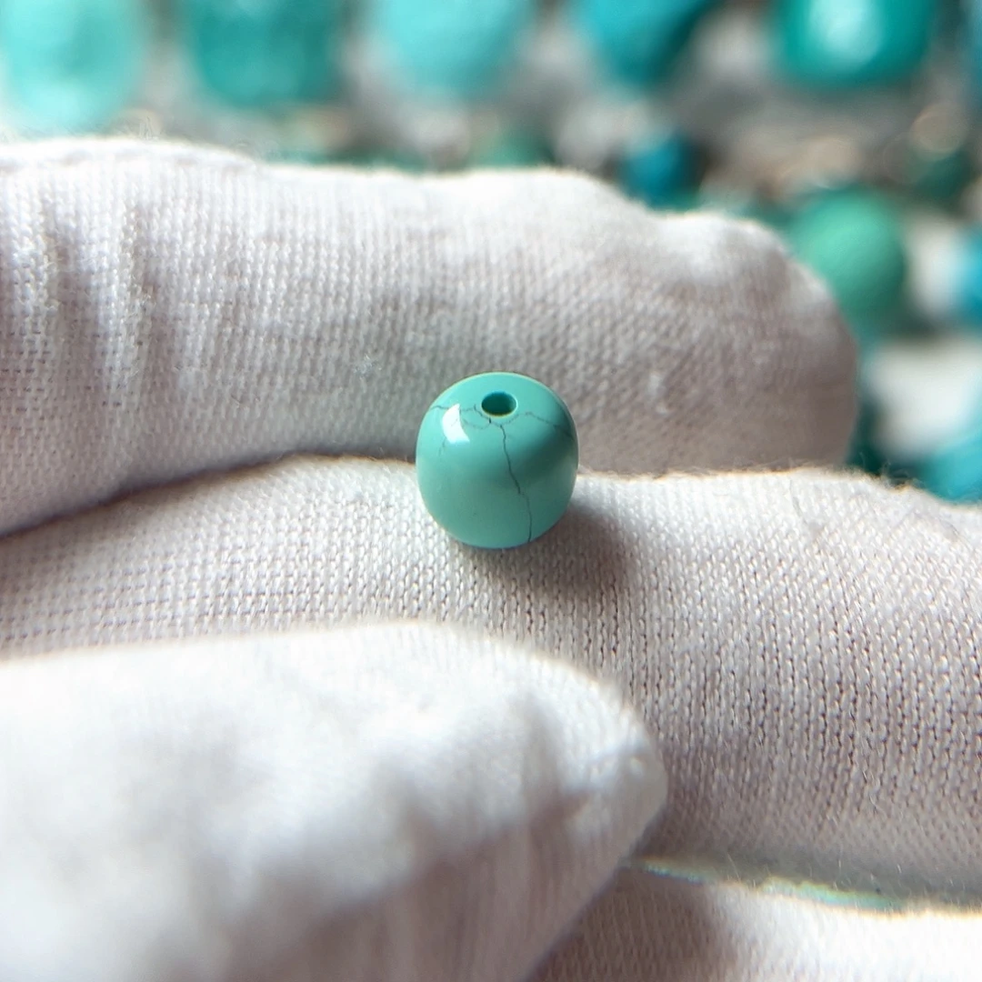 绿松石未镶嵌直切珠