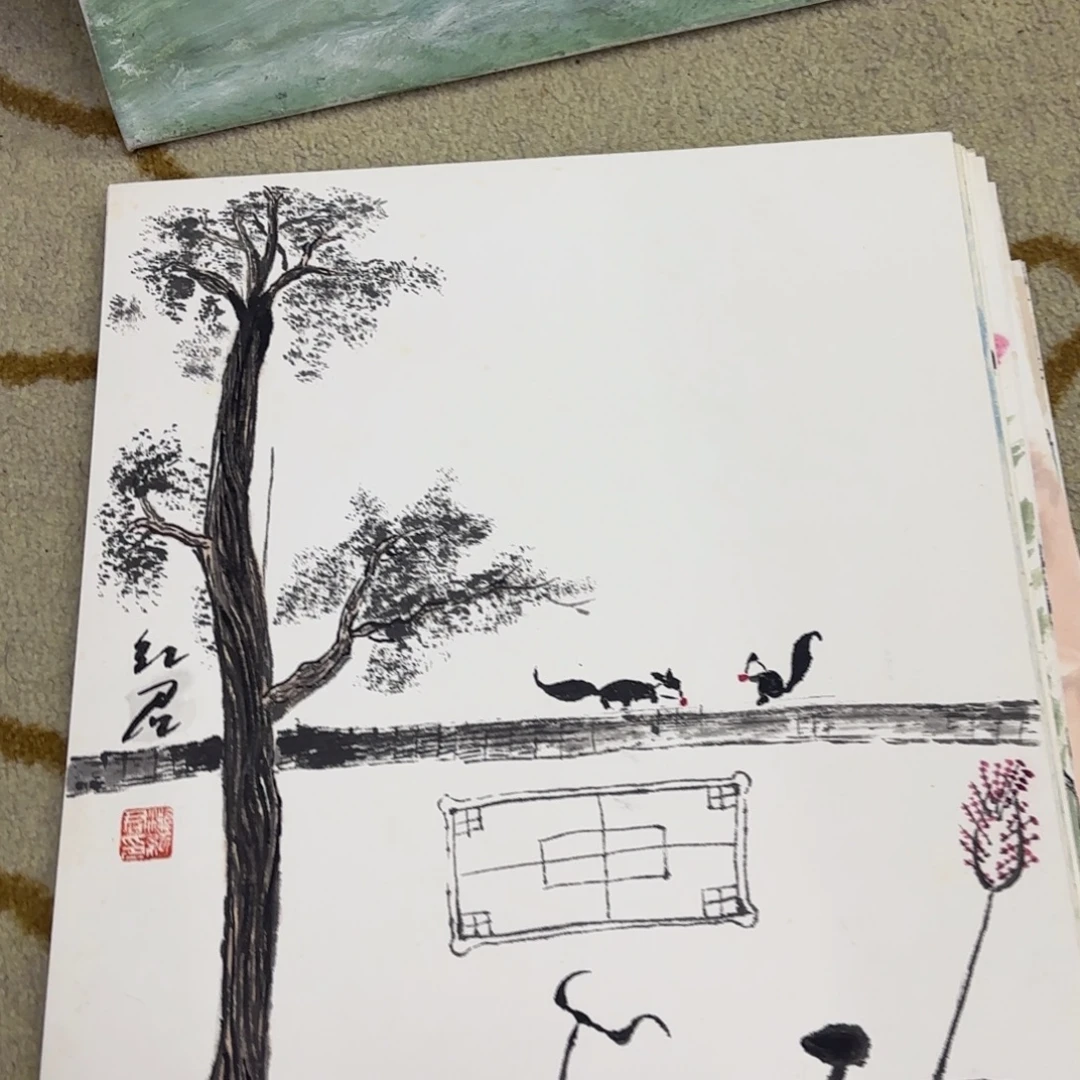 国画35-45卡纸作品艺