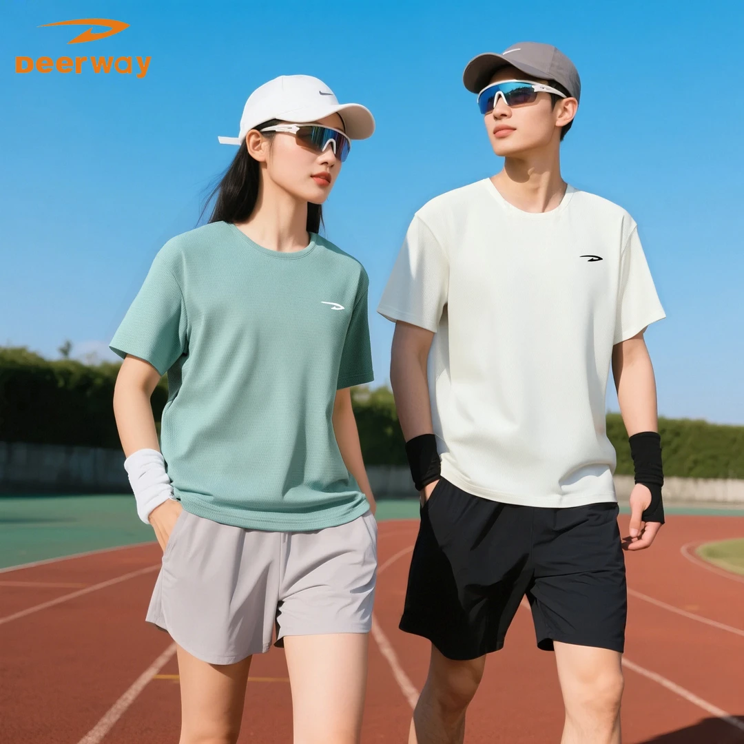Deerway/德尔惠【夏日必备】冰感降温 3D网孔透气男女款运动速干T恤