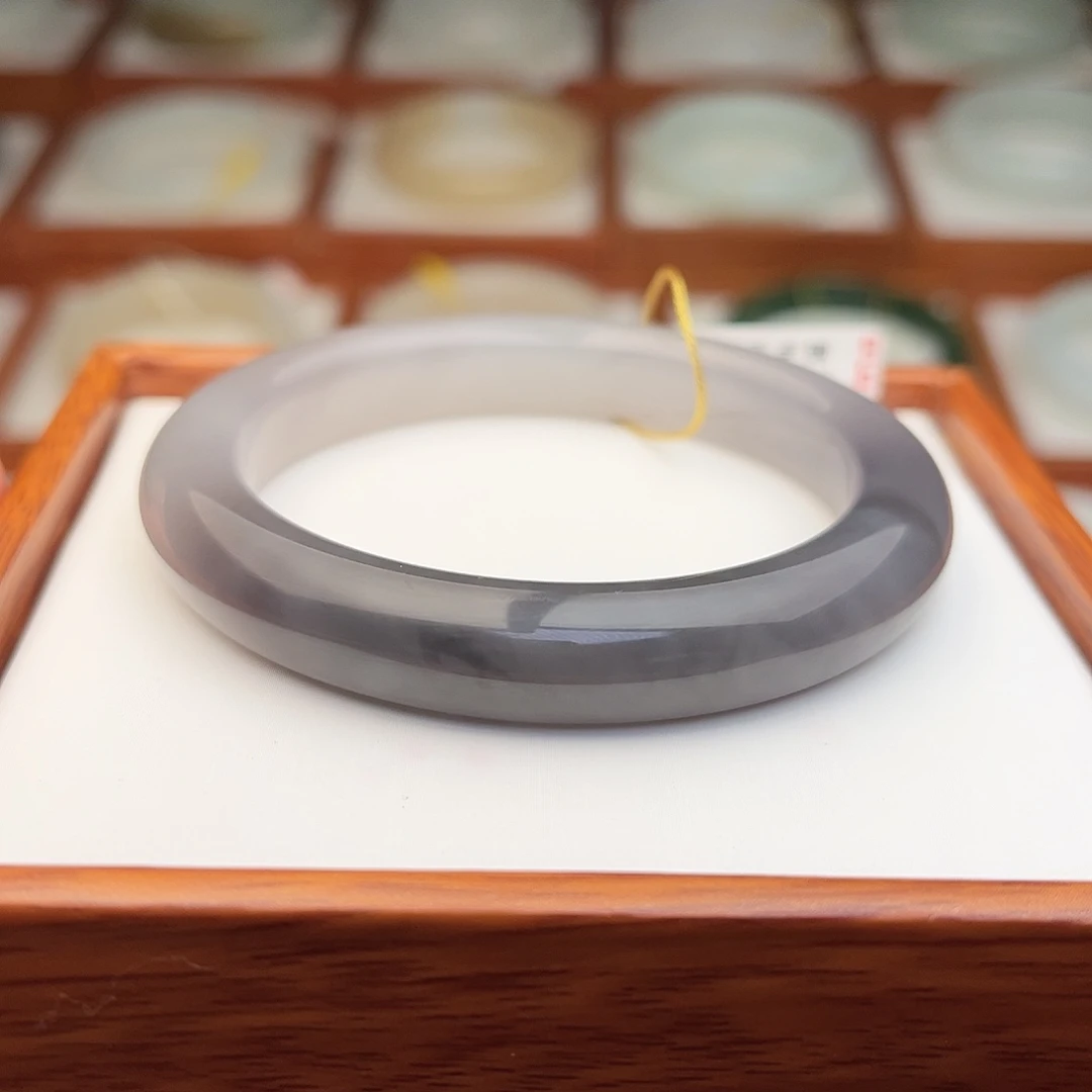 和田玉未镶嵌手镯54.5