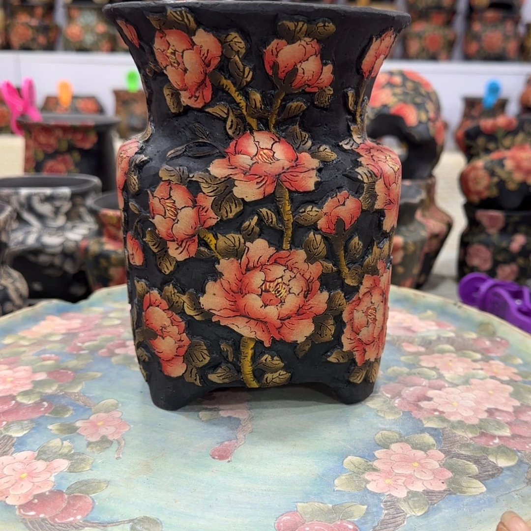 ****n紫砂花盆精品多肉手绘花盆