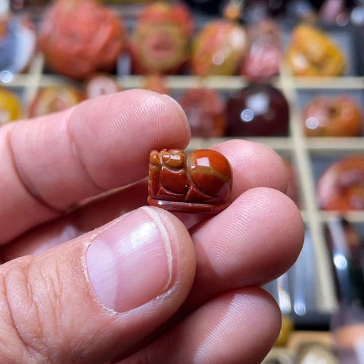 玛瑙/玉髓战国红挂件未镶嵌温**好