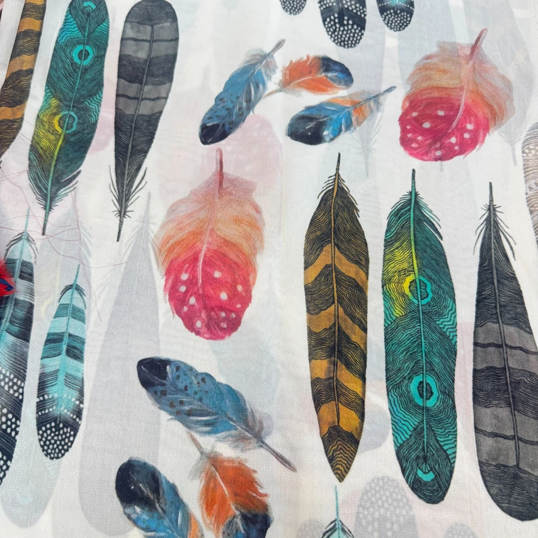 桑蚕丝植物丝直播间高端数码印花面料