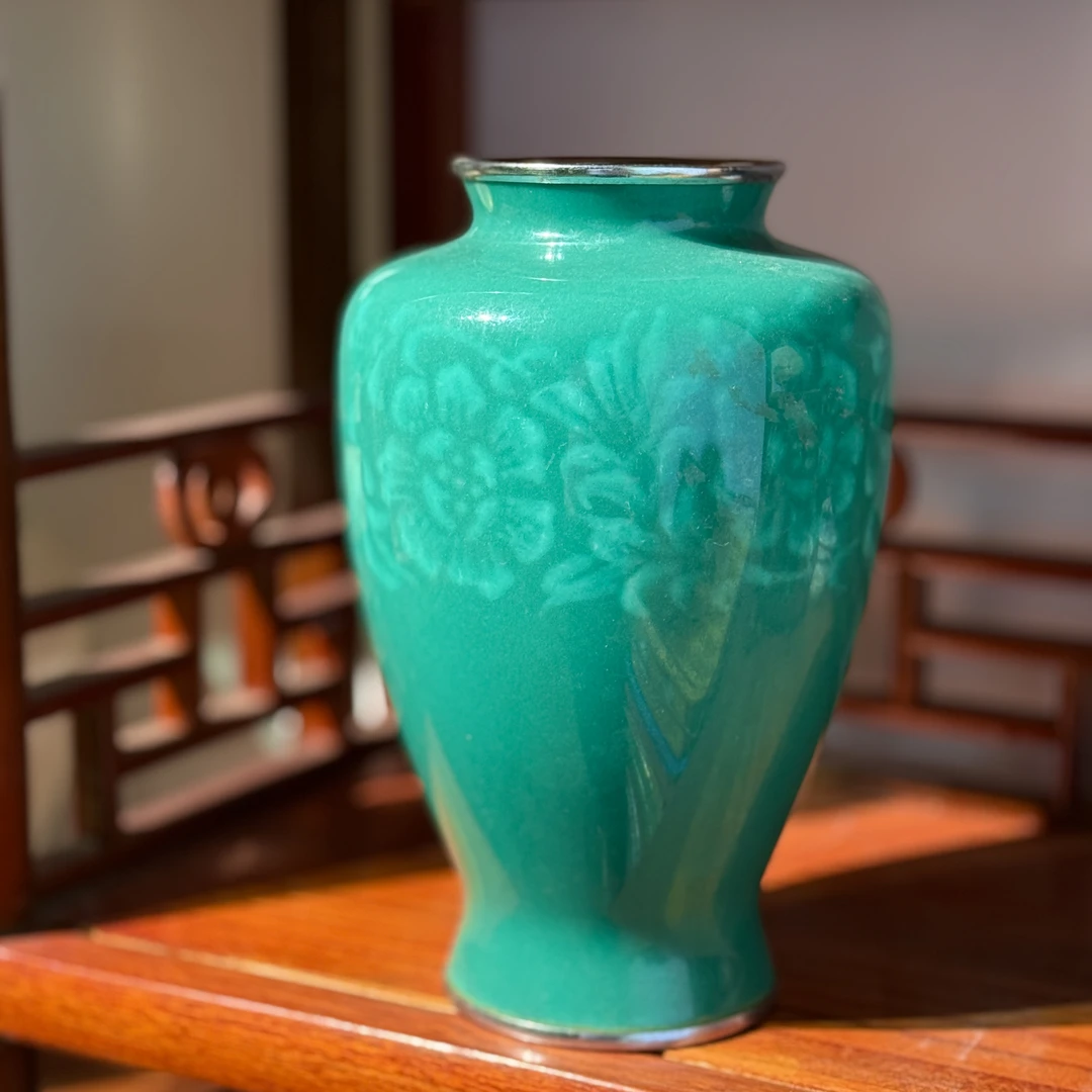 七宝烧翠绿花瓶全品