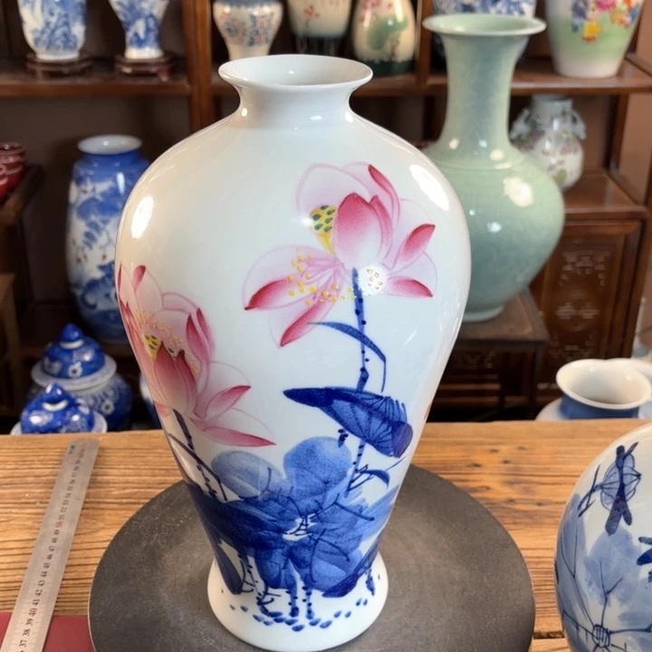 瓷片景德镇陶瓷赏瓶