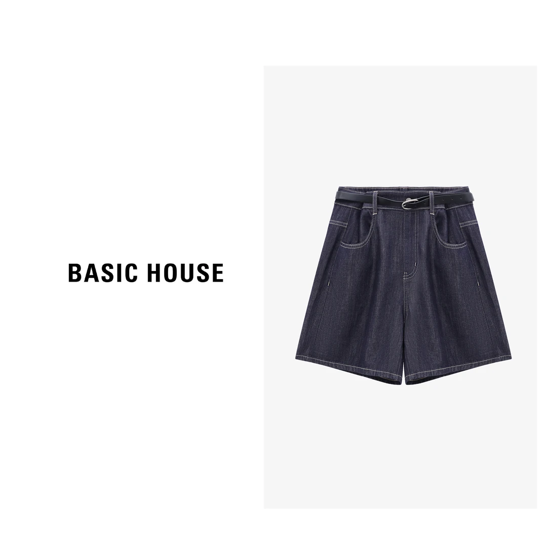 Basic House/百家好夏季莱赛尔时尚显瘦休闲短裤-B0625B5CJN2