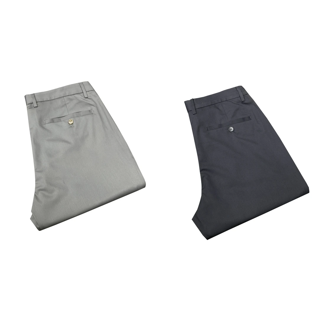 意大利-沙【免烫款】YKK拉链牛角扣春夏季薄款百搭商务休闲裤25A01