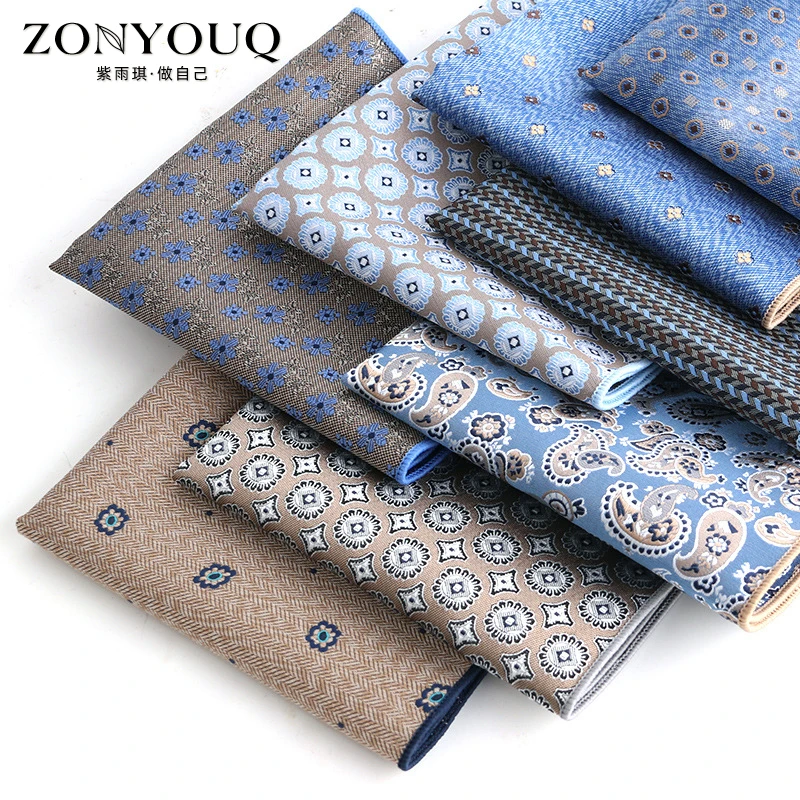 ZONYOUQ商务口袋巾英伦风花纹高胸巾百搭碎花正装结婚休