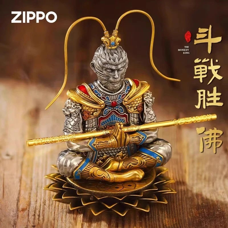 【优选】zippo打火机潮玩斗战胜佛正品防风火机磁吸可拆卸PWJ1