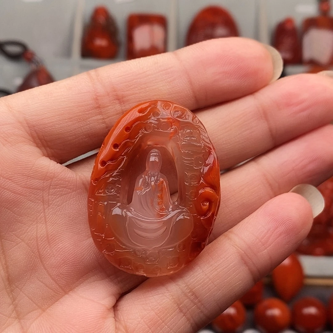 南红玛瑙未镶嵌吊坠(不含链)