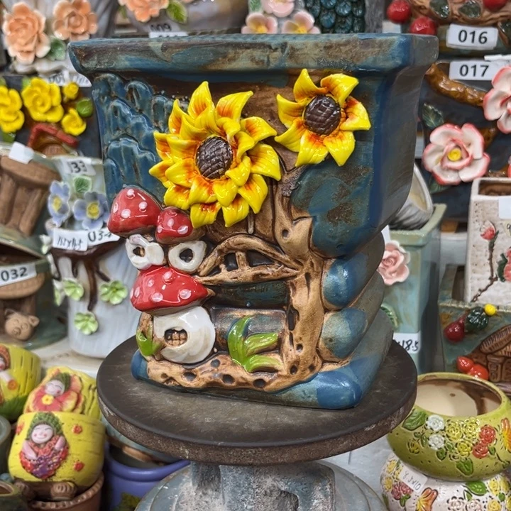 紫砂花盆粗陶材质多肉花盆