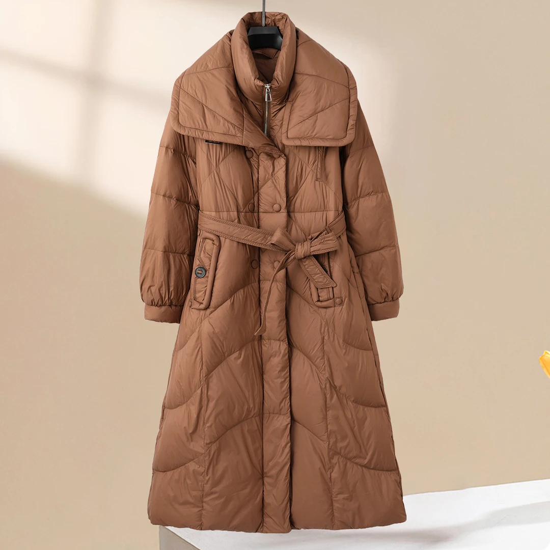 Q4723翻领收腰白鸭绒羽绒服 舒适版型多场景穿搭外搭1192