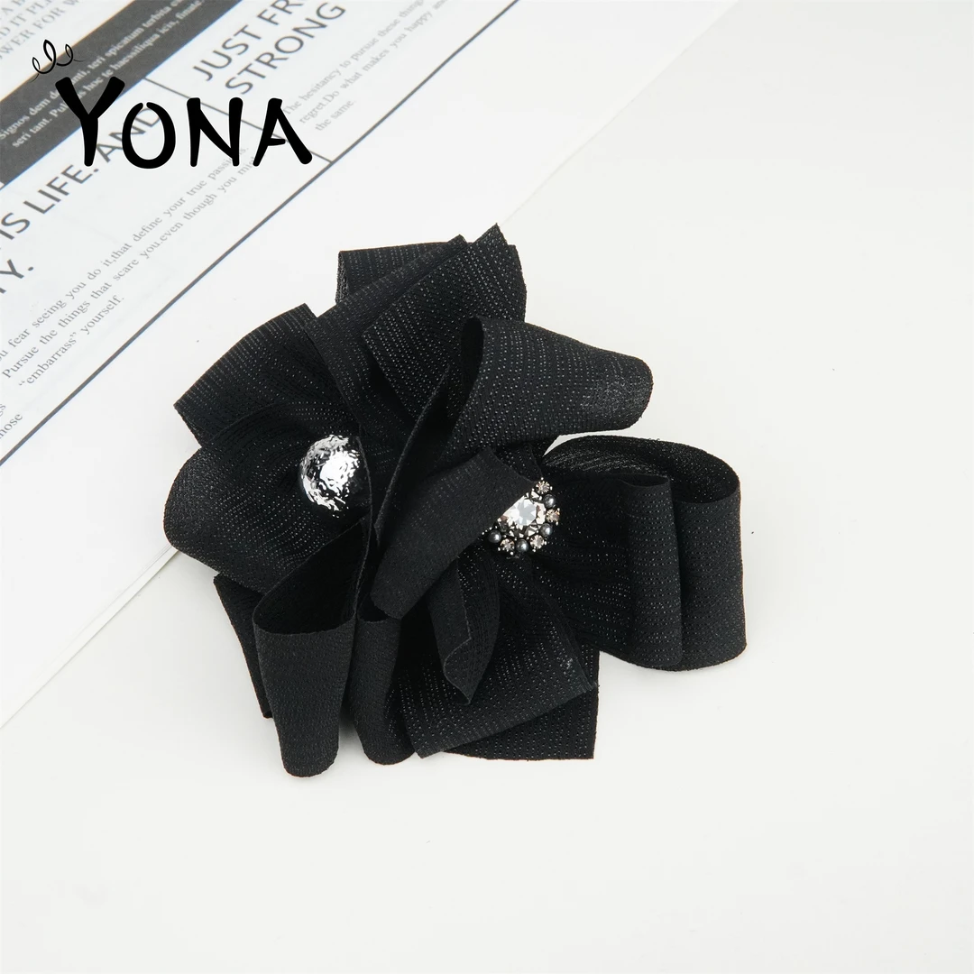 【TH037】韩版气质蝴蝶结小众设计发夹马尾低扎8厘米头饰百搭气质