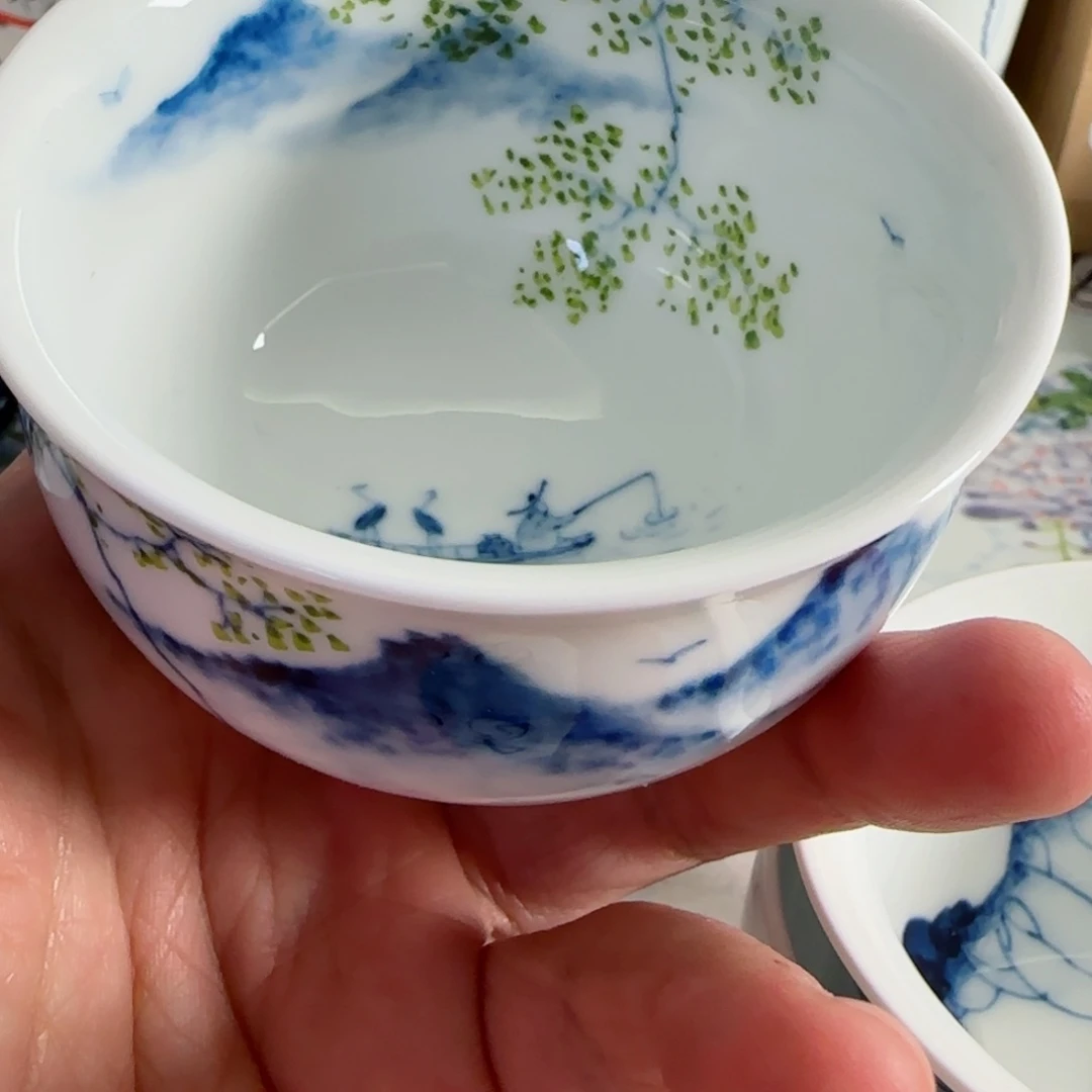 景德镇釉下青花五彩g*i手绘