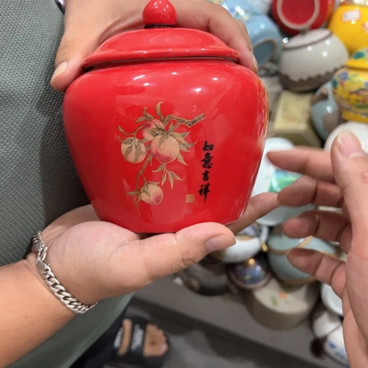 瑕疵福利品陶瓷茶叶罐介意勿拍