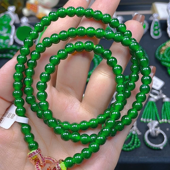 翡翠未镶嵌颈饰翡翠项链6