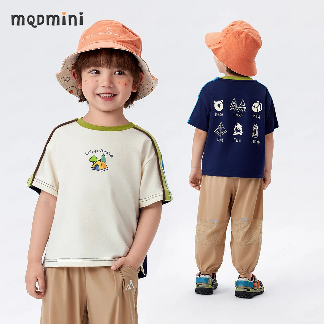 MQDMINI【索罗娜】夏季童装夏装新款宝宝儿童男童短袖运动衣服T恤