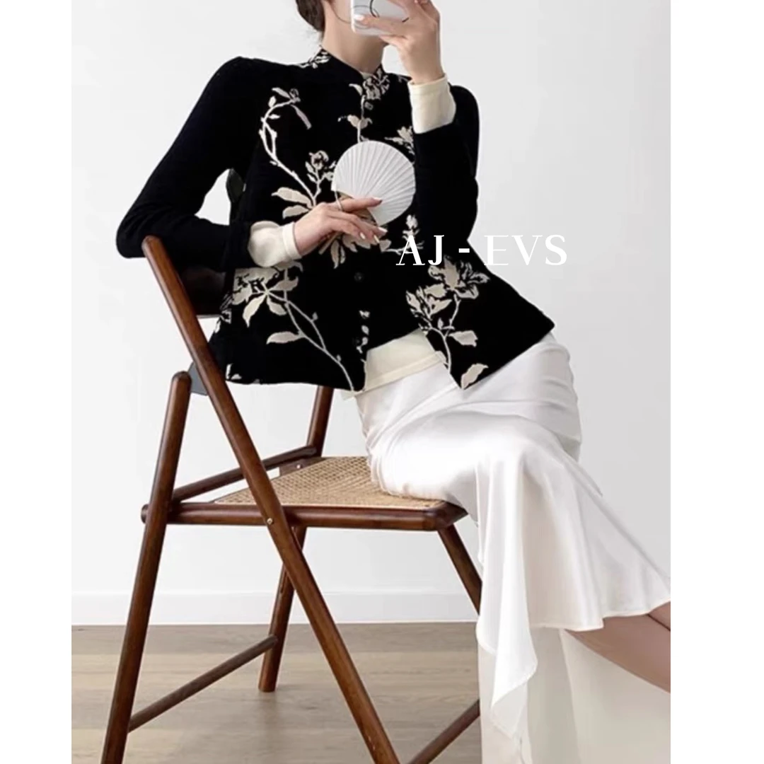 AJ-EVS【复古的高级感· 立体花气质新中式马甲】
