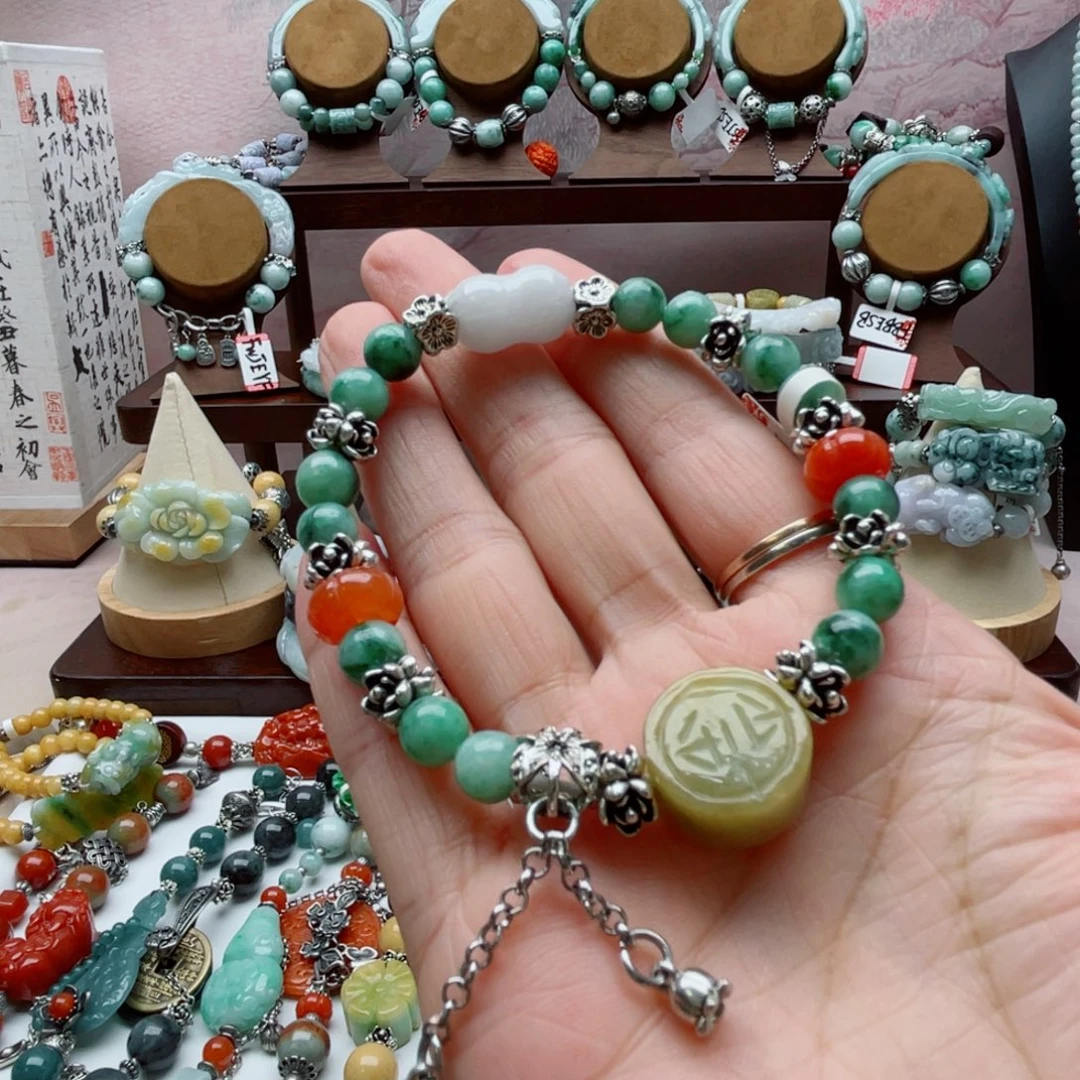 未镶嵌手链翡翠手串