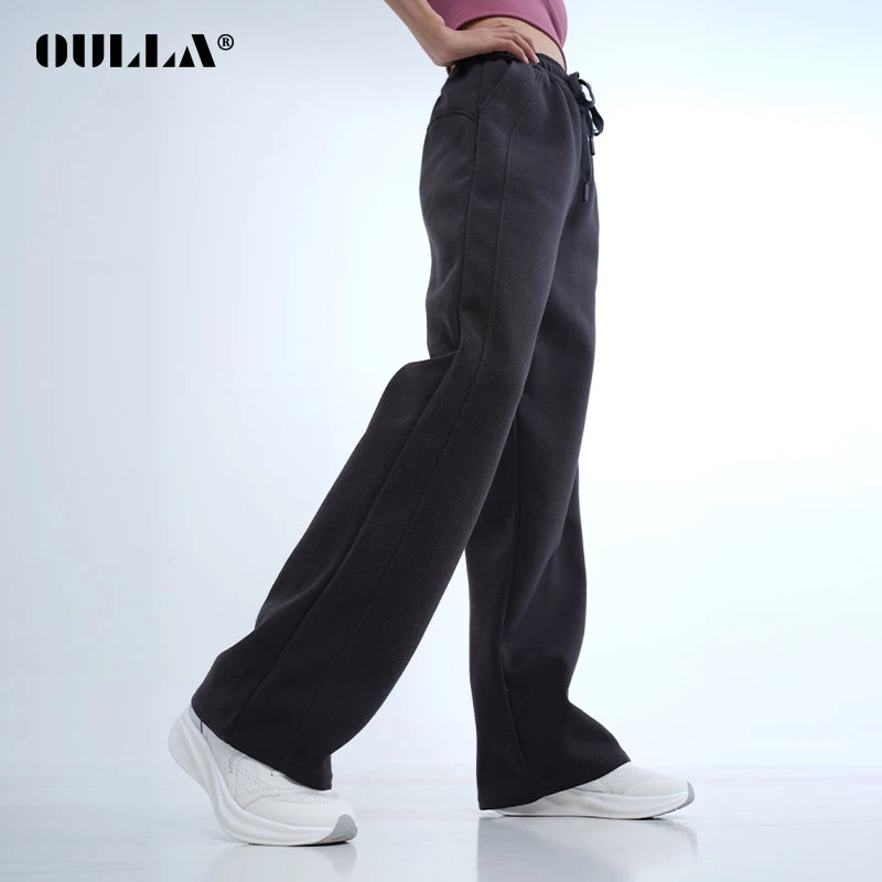 OULLA【新品】跑步运动垂感透气阔腿裤香蕉裤休闲裤EM433