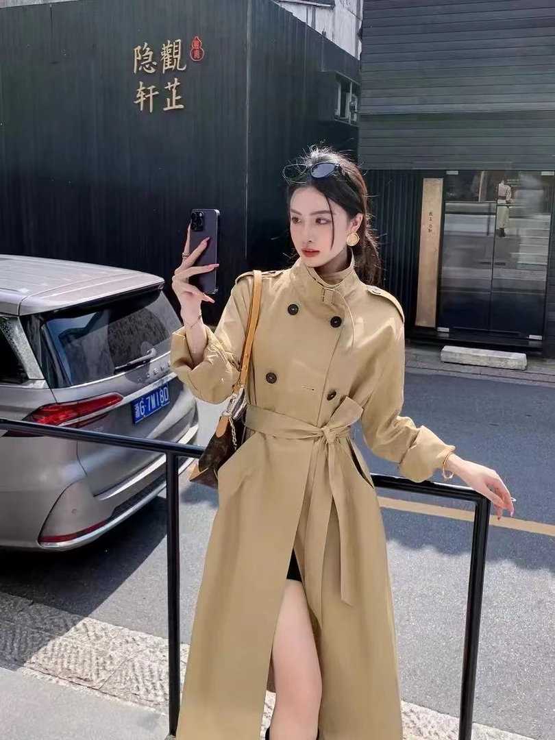 中长款风衣外套2025新款修身显瘦高端品牌洋气大衣春秋爆